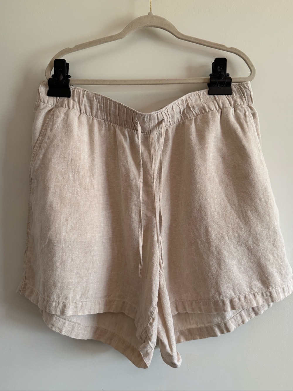 EUC Lands' End High Rise Pull-on Linen Shorts